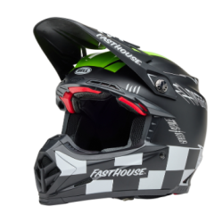 Κράνος motocross BELL Moto-9S Flex - Fasthouse Smoke Bomb Matte Gloss Black/HiViz Yellow