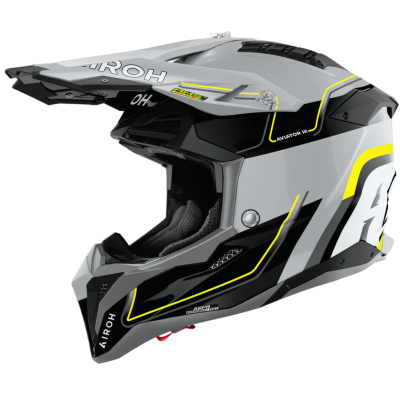 Κράνος μηχανής AIROH AVIATOR 3 LEADER YELLOW GLOSS