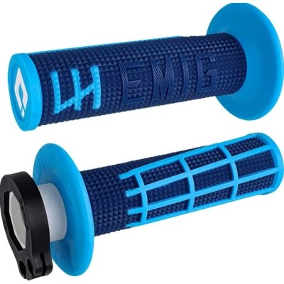 Χειρολαβές μοτοσυκλέτας motocross ODI EMIG 2.0 Lock-On NAVY/CYAN Χειρολαβές μοτοσυκλέτας motocross ODI EMIG 2.0 Lock-On NAVY/CYAN