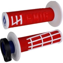 Χειρολαβές μοτοσυκλέτας motocross ODI EMIG 2.0 Lock-On RED/WHITE