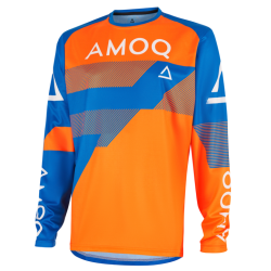 Μπλούζα Motocross AMOQ Ascent Strive V2 Jersey Orange-Blue