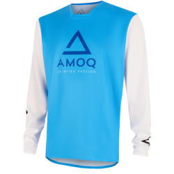 Μπλούζα Motocross AMOQ Ascent Comp Jersey Sky Blue-White