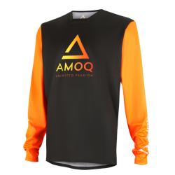 Μπλούζα Motocross AMOQ Ascent Comp Jersey Μαύρο-Πορτοκαλί