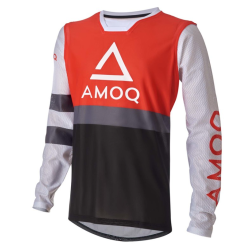 Μπλούζα Motocross AMOQ Airline Mesh Jersey Κόκκινο/Λευκό