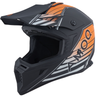 Κράνος Μοτοκρός AMOQ Meteor V2 Helmet Axis Μαύρο/πορτοκαλί