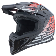 Κράνος Μοτοκρός AMOQ Meteor V2 Helmet Axis Μαύρο/Κόκκινο γυαλιστερό