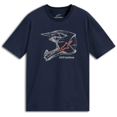 Κοντομάνικο μπλουζάκι ALPINESTARS CSF MX HELMET NAVY