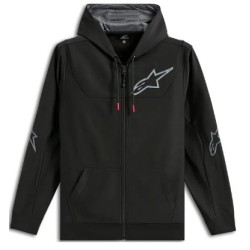Ζακέτα μοτοσυκλέτας ALPINESTARS HOODIE ZIP SESSIONS V3 BLACK/GRAY