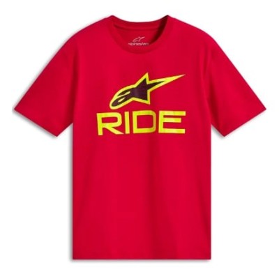 Κοντομάνικο μπλουζάκι ALPINESTARS SS CSF RIDE 4.0 RED/HI VIS YW/BK