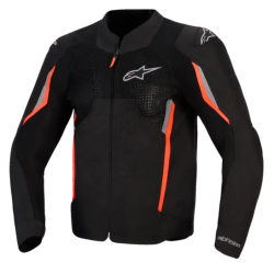 Μπουφάν μηχανής ALPINESTARS AST AIR V3 BLACK/GRAY/RED FLUO