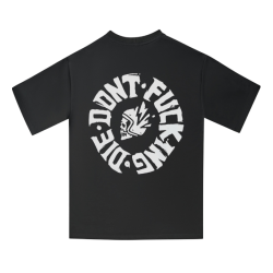 Κοντομάνικο μπλουζάκι PANDO MOTO LUKE DON’T DIE BLACK – Oversized