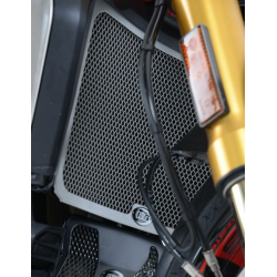 Προστασία ψυγείου μοτοσυκλέτας R&G Racing Aluminium Radiator guard Titanium - Ducati monster 1200 14-20