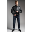 Μπουφάν μηχανής PANDO MOTO TWIN LEATHER BLACK thumb