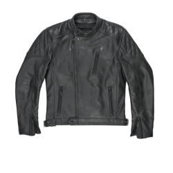 Μπουφάν μηχανής PANDO MOTO TWIN LEATHER BLACK