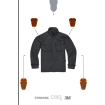Μπουφάν μηχανής PANDO MOTO M65 WP BLACK Slim-Fit Waterproof  thumb