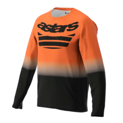 Μπλούζα ποδηλασίας ALPINESTARS LS A-DURA ASTARS 2.0 ORANGE/BLACK