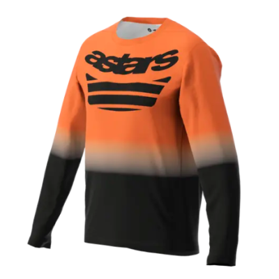 Μπλούζα ποδηλασίας ALPINESTARS LS A-DURA ASTARS 2.0 ORANGE/BLACK