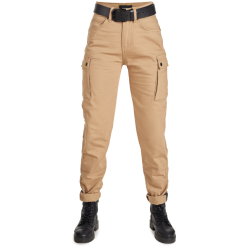 Γυναικείο παντελόνι μηχανής PANDO MOTO MILA CARGO BEIGE - Chino Style Cordura®