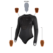 Γυναικείο προστατευτικό κορμάκι PANDO MOTO - BIA BLACK thumb