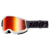 Μάσκα motocross 100% STRATA 2 GREY/RED MIRROR