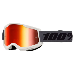 Μάσκα motocross 100% STRATA 2 GREY/RED MIRROR