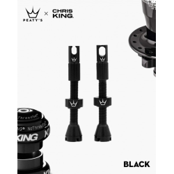 Βαλβίδα ελατικών ποδηλάτου Peaty's x Chris King (MK2) Tubeless Valves - 42mm / Black Βαλβίδα ελατικών ποδηλάτου Peaty's x Chris King (MK2) Tubeless Valves - 42mm / Black