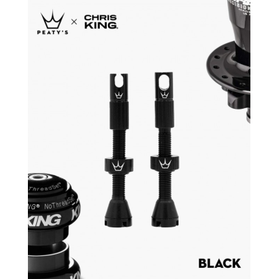 Βαλβίδα ελατικών ποδηλάτου Peaty's x Chris King (MK2) Tubeless Valves - 42mm / Black