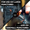 Κιτ επισκευής ελαστικού ποδηλάτου Peaty's Holeshot Tubeless Puncture Plugger Kit Black thumb
