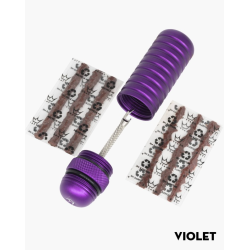 Κιτ επισκευής ελαστικών ποδηλάτου Peaty's Holeshot Tubeless Puncture Plugger Kit Violet