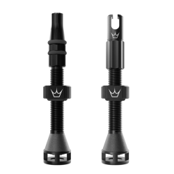 Βαλβίδα ελατικών ποδηλάτου Peaty's Holeshot Fast Flow Tubeless Valves - 42mm / Black Βαλβίδα ελατικών ποδηλάτου Peaty's Holeshot Fast Flow Tubeless Valves - 42mm / Black