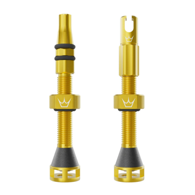 Βαλβίδα ελατικών ποδηλάτου Peaty's Holeshot Fast Flow Tubeless Valves - 42mm / Gold