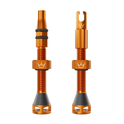 Βαλβίδα ελατικών ποδηλάτου Peaty's Holeshot Fast Flow Tubeless Valves - 42mm / Mango Βαλβίδα ελατικών ποδηλάτου Peaty's Holeshot Fast Flow Tubeless Valves - 42mm / Mango