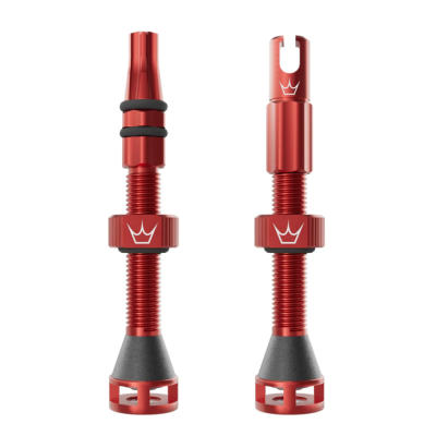 Βαλβίδα ελατικών ποδηλάτου Peaty's Holeshot Fast Flow Tubeless Valves - 42mm / Red