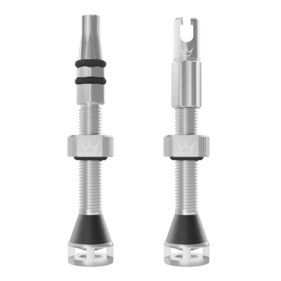 Βαλβίδα ελατικών ποδηλάτου Peaty's Holeshot Fast Flow Tubeless Valves - 42mm / Silver