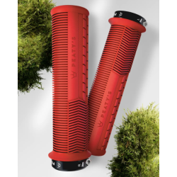Χειρολαβές ποδηλάτου Peaty's Monarch Grip - Mushroom - Thin - Red
