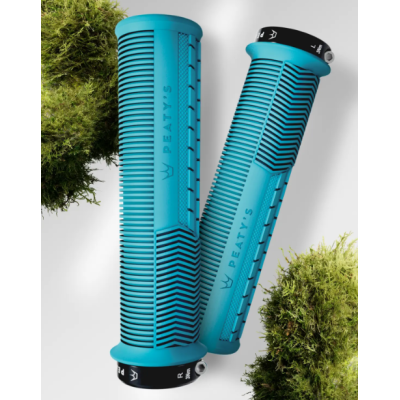 Χειρολαβές ποδηλάτου Peaty's Monarch Grip - Mushroom - Thin - Turquoise