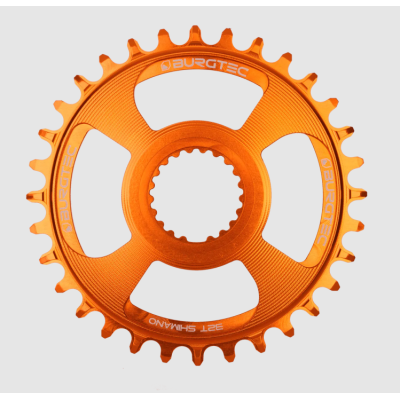 Δισκοβραχίονας ποδηλάτου BURGTEC Thick Thin Chainring για Shimano Direct Mount - 32T - Iron Bro Orange