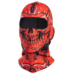 Κουκούλα προσώπου αναβάτη - μπαλακλάβα ICE2 SOLID SCULL RED