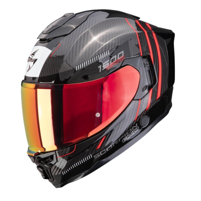 Κράνος μηχανής SCORPION EXO-1500 CARBON AIR ZITY Black-Red Κράνος μηχανής SCORPION EXO-1500 CARBON AIR ZITY Black-Red