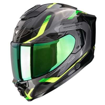 Κράνος μηχανής SCORPION EXO-1500 AIR SLEEK Black-Green Κράνος μηχανής SCORPION EXO-1500 AIR SLEEK Black-Green