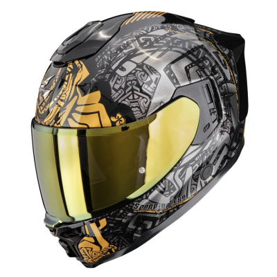 Κράνος μηχανής SCORPION EXO-1500 AIR APUS Black-Grey-Gold