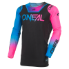 Μπλούζα motocross O'NEAL PRODIGY FIVE SIX V.27 BLACK/NEON PINK