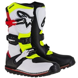 Μπότες motocross ALPINESTARS TECH-T White/Red/Fluo yellow/Black