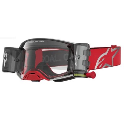 Μάσκα motocross ALPINESTARS SUPERTECH FIRMA ROLL OFF RED/SIL/CLR