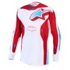 Μπλούζα motocross ALPINESTARS RACER HUNT WHT/RED/BLU