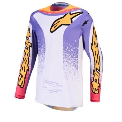 Μπλούζα motocross ALPINESTARS FLUID DRAG LIL/BLU/GLD Μπλούζα motocross ALPINESTARS FLUID DRAG LIL/BLU/GLD