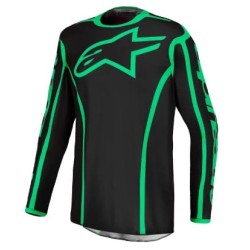Μπλούζα motocross ALPINESTARS FLUID APEX V2 BLACK/GREEN