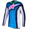 Μπλούζα motocross ALPINESTARS TECHSTAR MAVEN WHITE/BL/GN