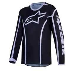 Παιδική μπλούζα motocross Alpinestars FLUID APEX V2 BLACK/SIL