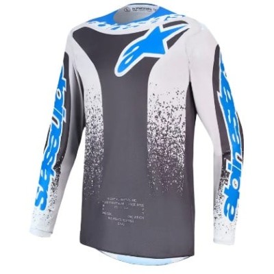 Παιδική μπλούζα motocross Alpinestars FLUID DRAG GRY/LIL/BL
